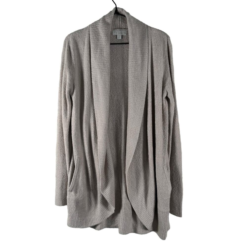 Barefoot Dreams CozyChic Lite Circle Cardigan Sweater 423 Pockets Oatmeal Size S